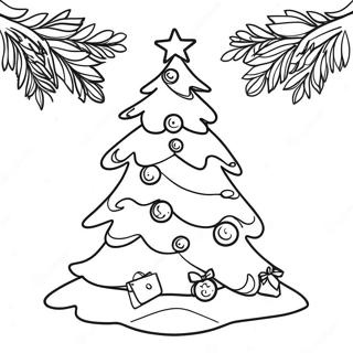 Hard Christmas Tree Coloring Page 12467-10371