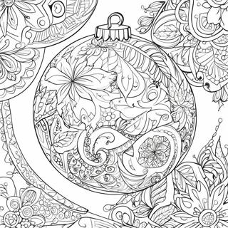 Intricate Christmas Ornament Coloring Page 12468-10374