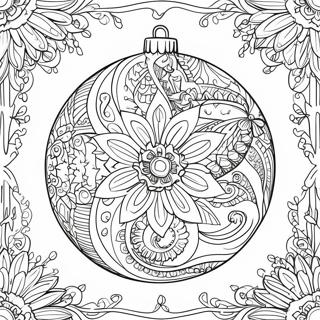 Intricate Christmas Ornament Coloring Page 12468-10375