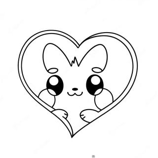 Cute Pokemon Love Hearts Coloring Page 12478-10381