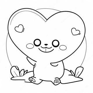 Cute Pokemon Love Hearts Coloring Page 12478-10384