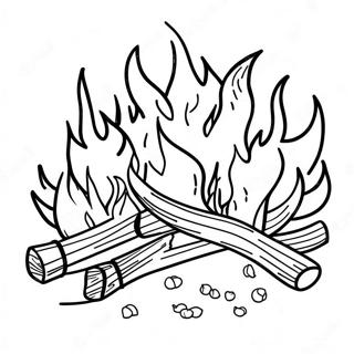 Campfire Coloring Page 12487-10386