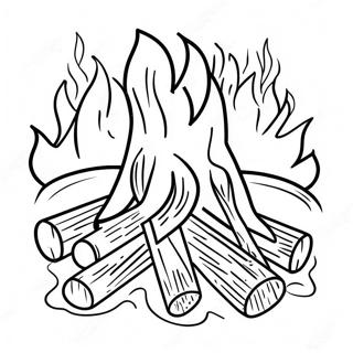 Campfire Coloring Page 12487-10387