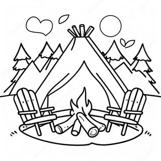 Cozy Campfire Under The Stars Coloring Page 12488-10391