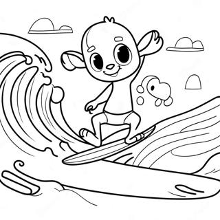 Jake The Character Surfing Coloring Page 12498-10397