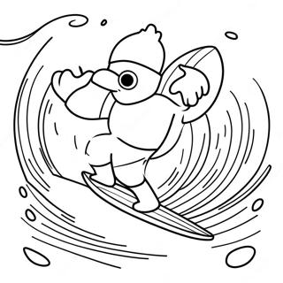 Jake The Character Surfing Coloring Page 12498-10398