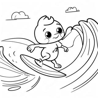 Jake The Character Surfing Coloring Page 12498-10399