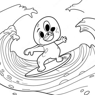 Jake The Character Surfing Coloring Page 12498-10400