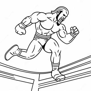 Wwe Wrestler Jumping On Opponent Coloring Page 12508-10406