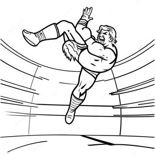 Wwe Wrestler Jumping On Opponent Coloring Page 12508-10407