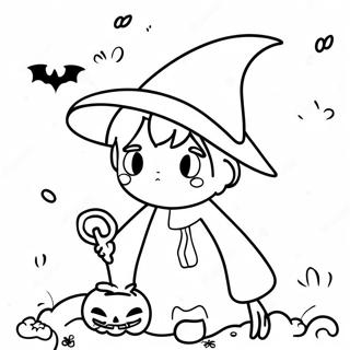 Anime Halloween Coloring Pages