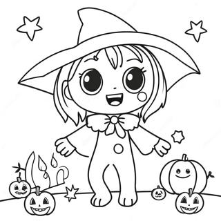 Anime Halloween Coloring Page 12527-10419