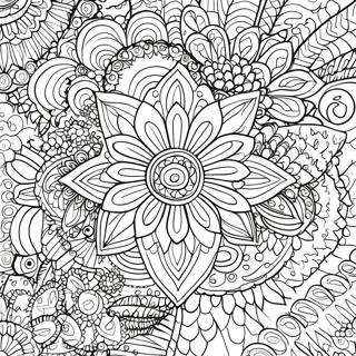 Detailed Grayscale Floral Mandala Coloring Page 12537-10426