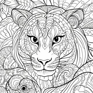 Intricate Grayscale Animal Patterns Coloring Page 12538-10429