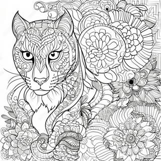 Intricate Grayscale Animal Patterns Coloring Page 12538-10431