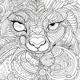 Intricate Grayscale Animal Patterns Coloring Page 12538-10432