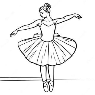 Realistic Ballerina Coloring Page 12567-10459