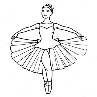 Realistic Ballerina Coloring Page 12567-10460