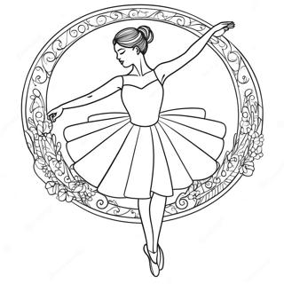 Elegant Ballerina In Graceful Pose Coloring Page 12568-10462