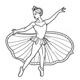 Elegant Ballerina In Graceful Pose Coloring Page 12568-10464