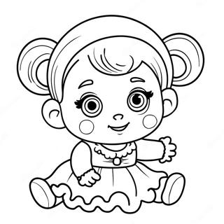 Adorable Baby Doll With Big Eyes Coloring Page 12578-10469