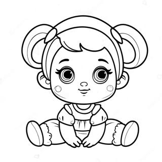 Adorable Baby Doll With Big Eyes Coloring Page 12578-10470