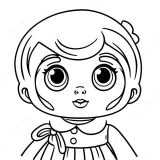 Adorable Baby Doll With Big Eyes Coloring Page 12578-10471