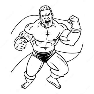 Dynamic Wwe Wrestler Action Coloring Page 12588-10480