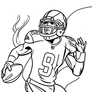 Seahawks Player In Action Coloring Page 12598-10485