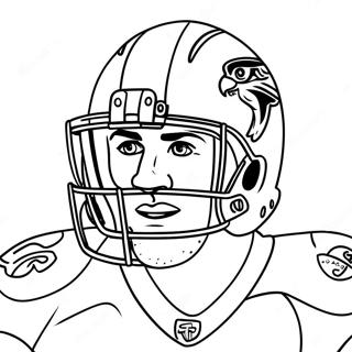 Seahawks Player In Action Coloring Page 12598-10487