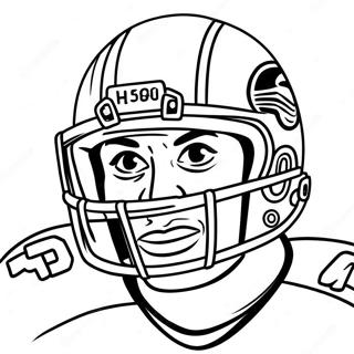 Seahawks Player In Action Coloring Page 12598-10488