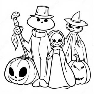 Spooky Halloweentown Characters Coloring Page 12608-10493