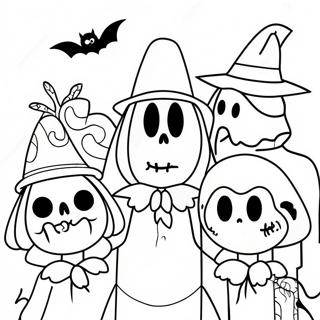 Spooky Halloweentown Characters Coloring Page 12608-10494