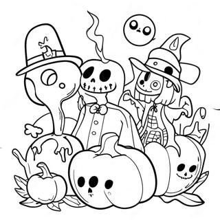 Spooky Halloweentown Characters Coloring Page 12608-10496