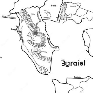 Israel Map Coloring Page 12617-10498