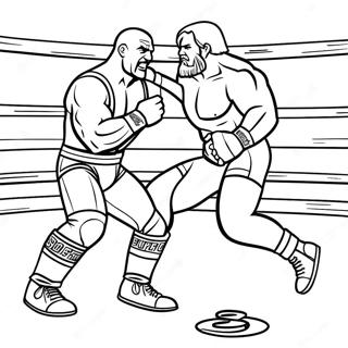 Intense Wwe Wrestler Showdown Coloring Page 1262-1009