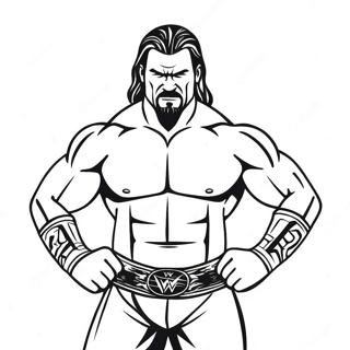 Intense Wwe Wrestler Showdown Coloring Page 1262-1010