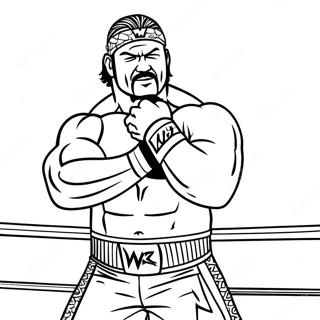 Intense Wwe Wrestler Showdown Coloring Page 1262-1011