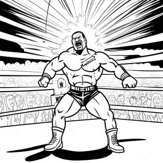 Intense Wwe Wrestler Showdown Coloring Page 1262-1012