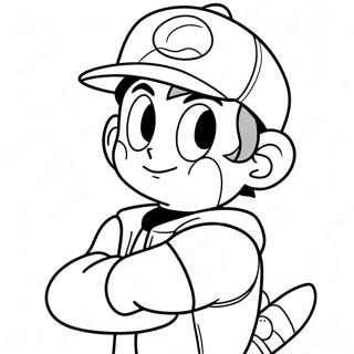 Ash Ketchum Pokemon Coloring Page 12637-10514