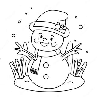 Cute January Snowman Coloring Page 12647-10523