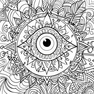 Colorful Evil Eye Mandala Coloring Page 12658-10533