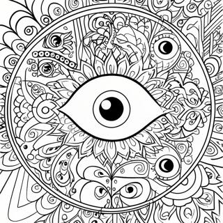 Colorful Evil Eye Mandala Coloring Page 12658-10534