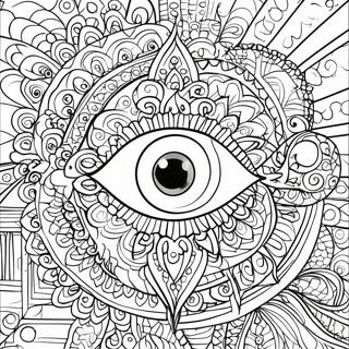 Colorful Evil Eye Mandala Coloring Page 12658-10535