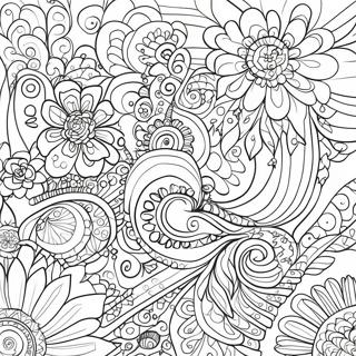 Groovy 70s Patterns Coloring Page 12668-10541