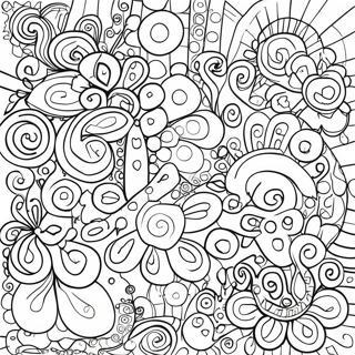 Groovy 70s Patterns Coloring Page 12668-10542