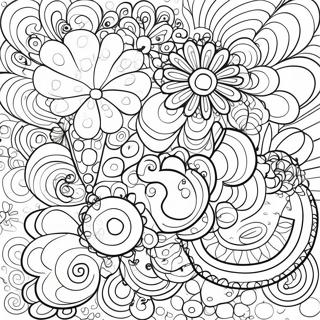 Groovy 70s Patterns Coloring Page 12668-10543