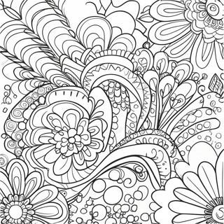 Groovy 70s Patterns Coloring Page 12668-10544