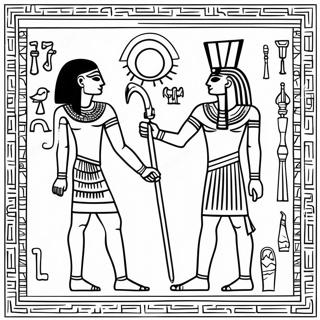 Ancient Egypt Hieroglyphics Coloring Page 12687-10555