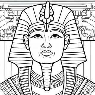 Pharaoh In Royal Attire Coloring Page 12688-10559